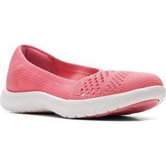 Clarks Cloudsteppers Adella Moon WOMENS Knit Slip-Ons SHOES-SNEAKERS coral - Picture 2 of 8